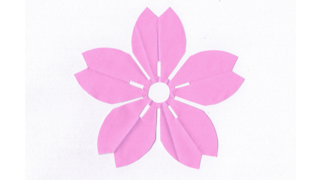 山桜（やまさくら）の家紋切り紙