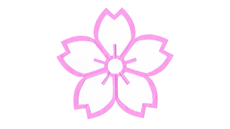 陰山桜（かげやまさくら）の家紋切り紙